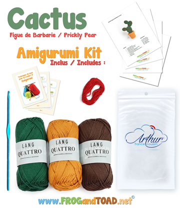 Amigurumi Crochet Kit - CACTUS figue de barbarie / prickly pear - FROGandTOAD Créations ©